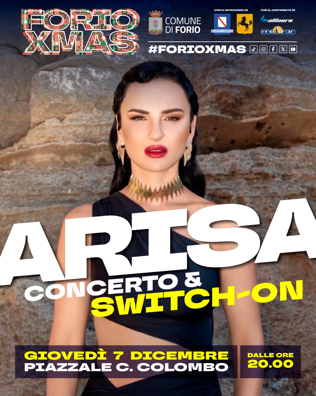 Forio Xmas 2023: switch on special guest Arisa in concerto
