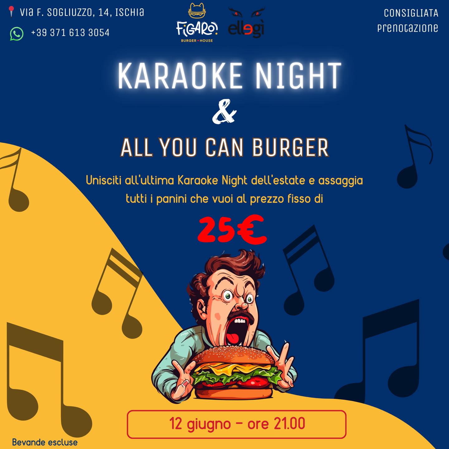 Karaoke night: all you can burger