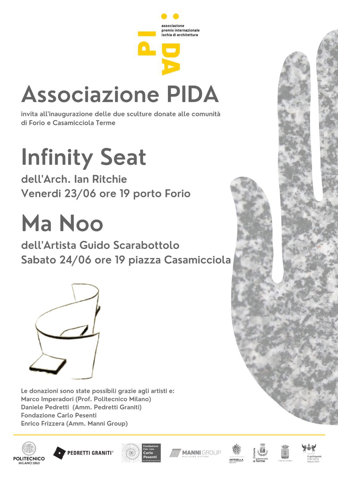 Donazione ed inaugurazione opere d'arte "Infinity Seat"