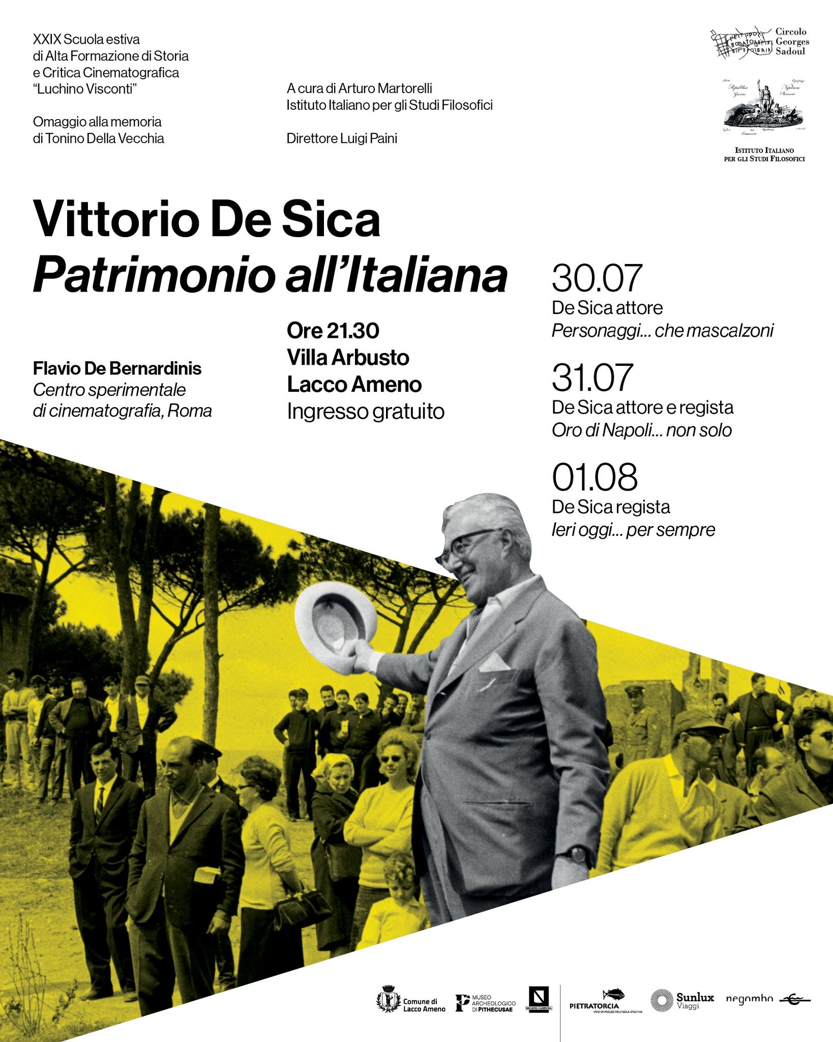 Vittorio De Sica: patrimonio all'italiana