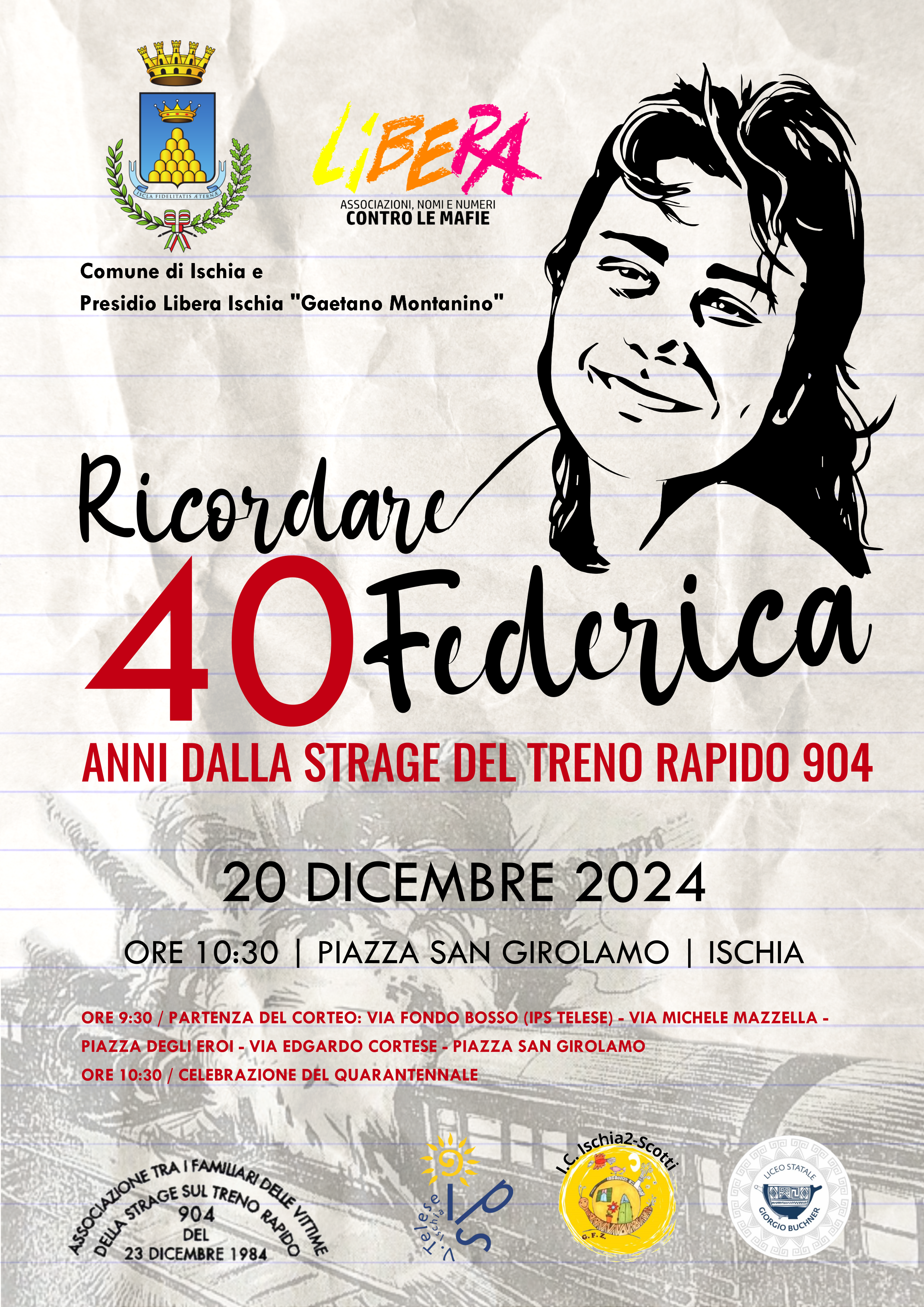 Ricordare Federica 40 anni dopo la strage del Rapido 904