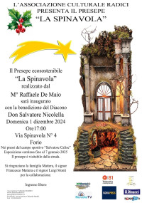 Il presepe rionale di Via Spinavola a Forio realizzato dal M° Raffaele De Maio